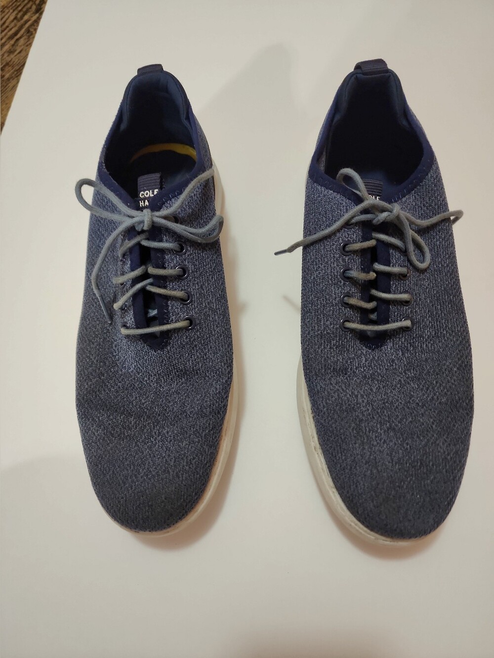 Cole Haan Men's Grand Plus Essex Distance Knit Oxford Shoes Navy Size 10 1/2